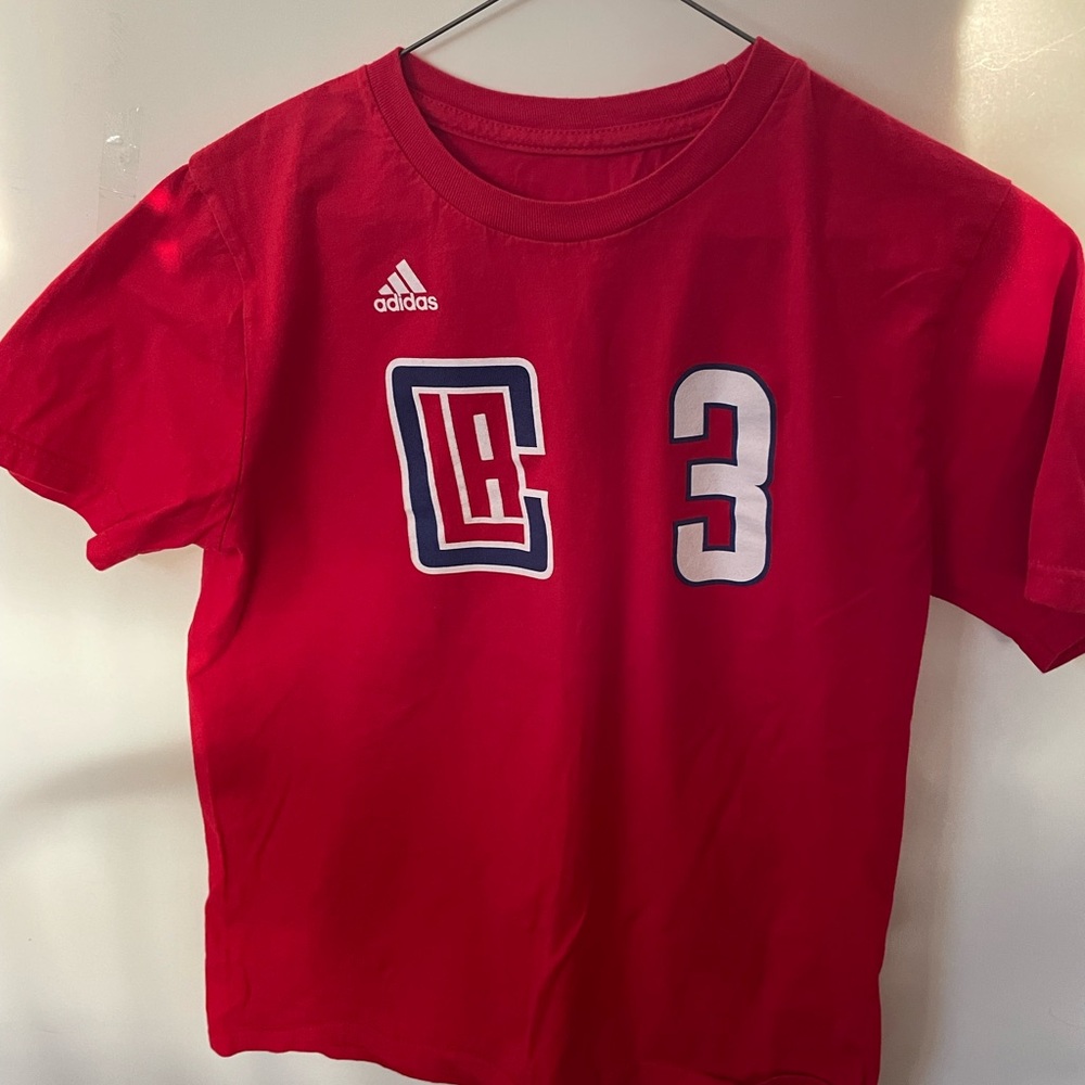 Chris Paul Youth Los Angeles Clippers #3 Red T-Shirt Adidas Youth Large (14-16)